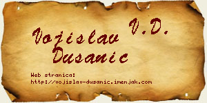 Vojislav Dušanić vizit kartica